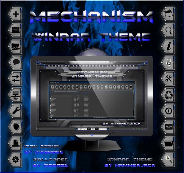 Mechanism Blue Winrar Theme