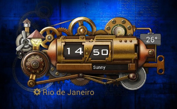 Steampunk Train Clock HD for xwidget