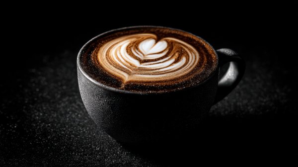 Dark-coffee-cup-heart-latte-art