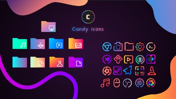 Candy icons(with KDE)