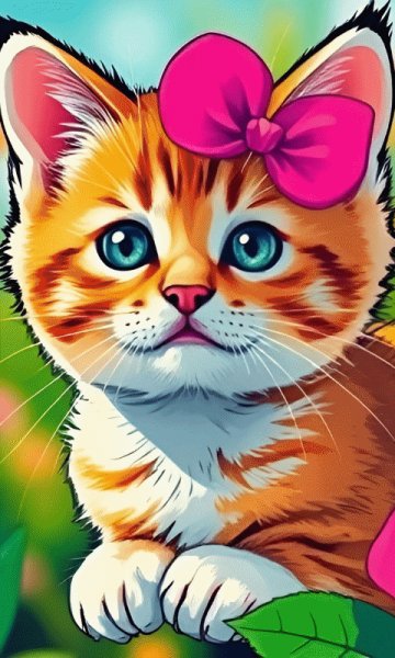 Котёнок с бантиком