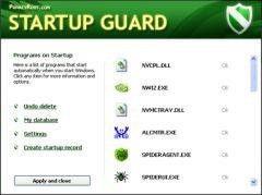 Setup startup guard