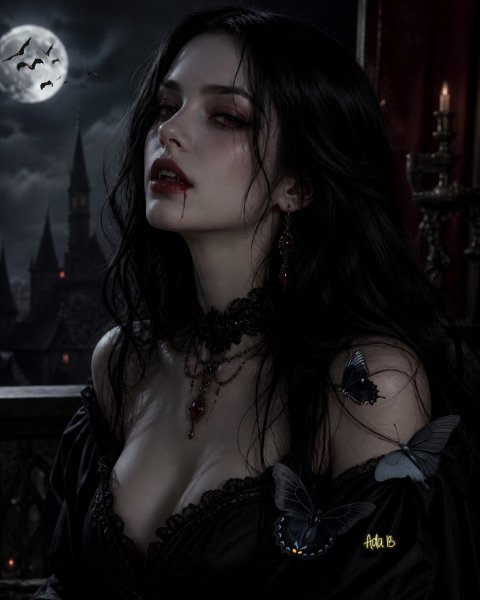 Beautiful vampiress