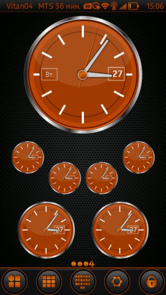 AnalogClock Port Baccara Orange Neon By