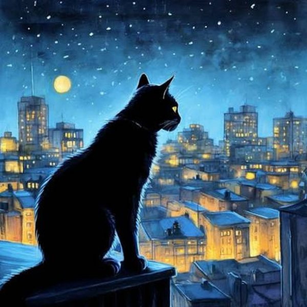 Кот на крыше
