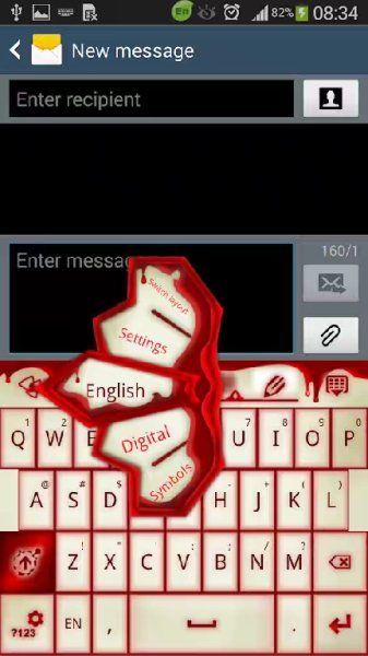 GO Keyboard Vampire Red Blood Theme v.1.0.1