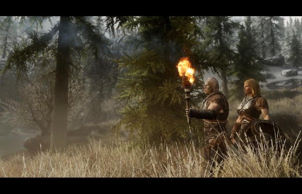 Skyrim Дым от факелов