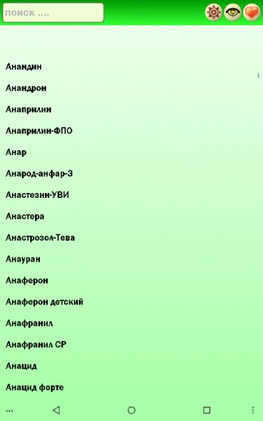 Инструкции к лекарствам 1.2.0