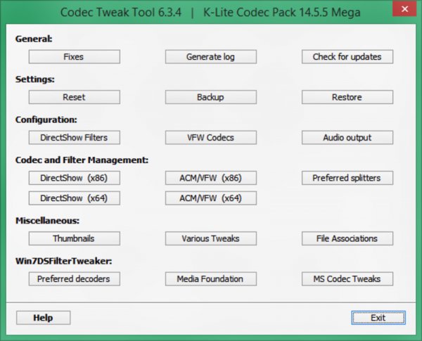 K-Lite Codec Pack Standard Full Mega 16.7.0Update 16.7.4