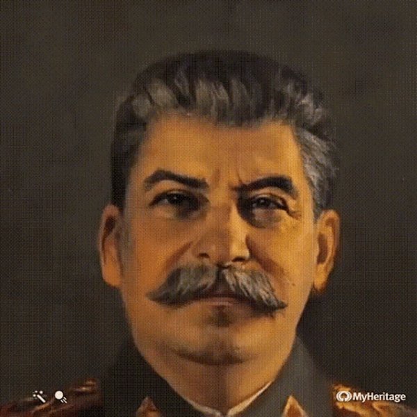 Живое изображение Сталина (нейроприкол)