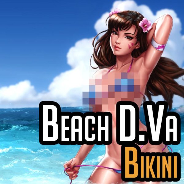 Beach D.Va - Overwatch - Dandonfuga (Vell)