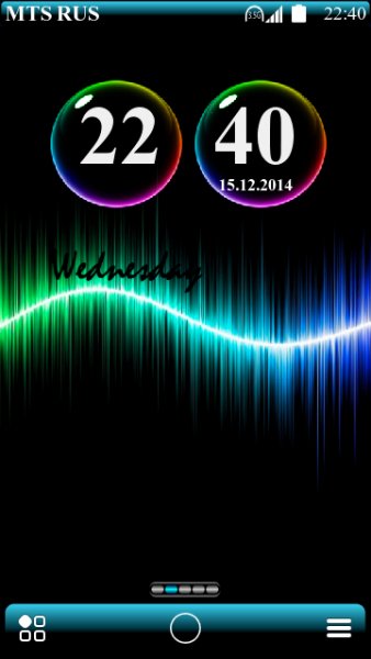 Bubbles DigitalClock White By FlighT