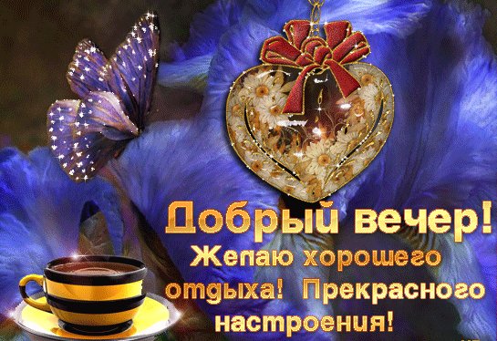 Анимированная открытка добрый вечер (5)