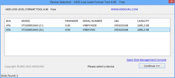 HDD Low Level Format Tool 4