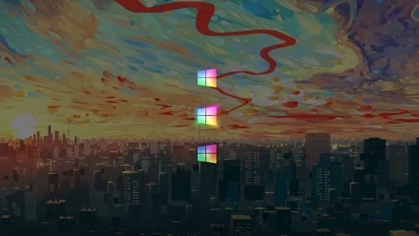 Windows 10 Rainbow start button v2