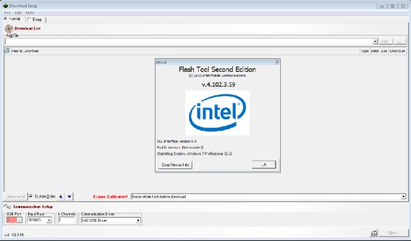 Flash Tool Second Edition e2 v4.102.3.59