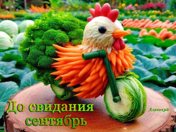 Анимированная открытка до свидания сентябрь