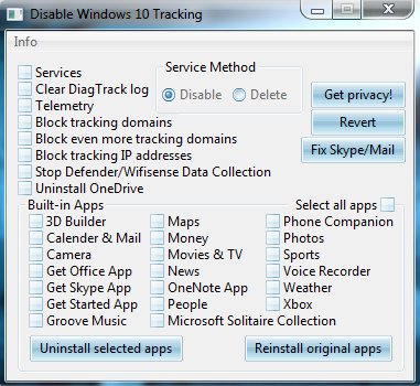 Disable Windows 10 Tracking
