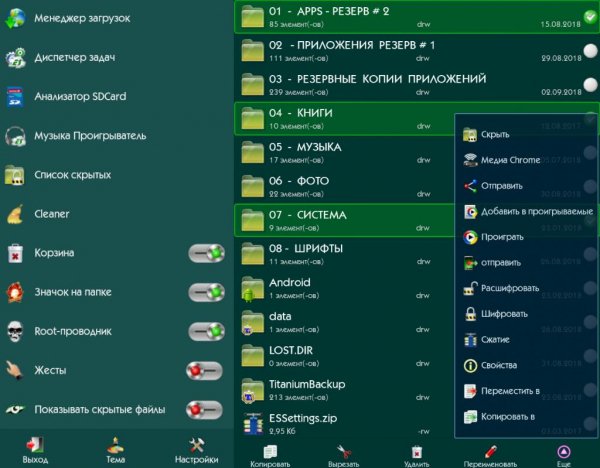 ES Проводник Pro 1.1.2 Mod:Рanatta Green