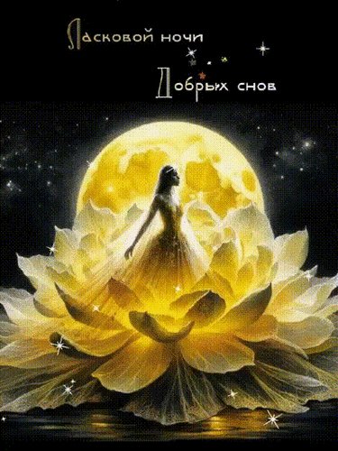 Анимированная открытка спокойной ночи