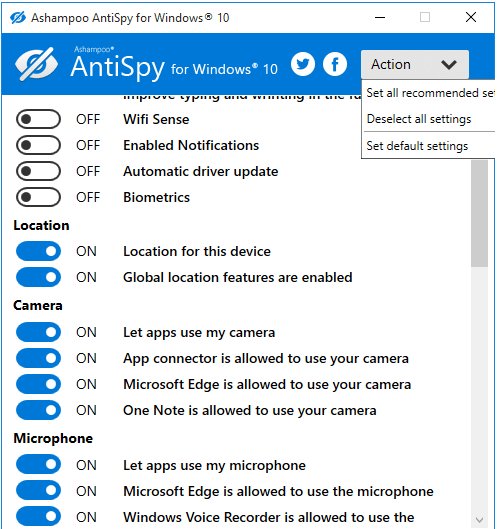 Ashampoo AntiSpy