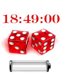 White Red Clock Battery