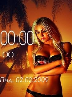 девушка пальмы