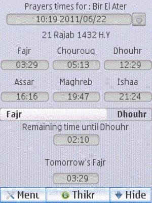 Thakir Prayer Times v5.5.1 S60v5 S3 Symb