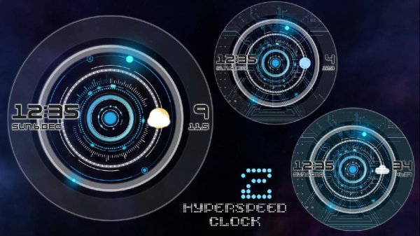 Hyperspeed Clock 2 for XWidget