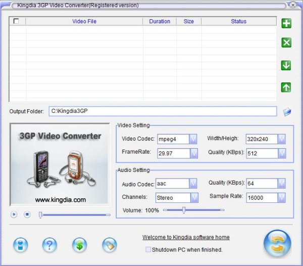 Kingdia 3GP Video Converter 1.0