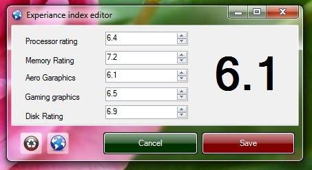 Windows 7 rating changer