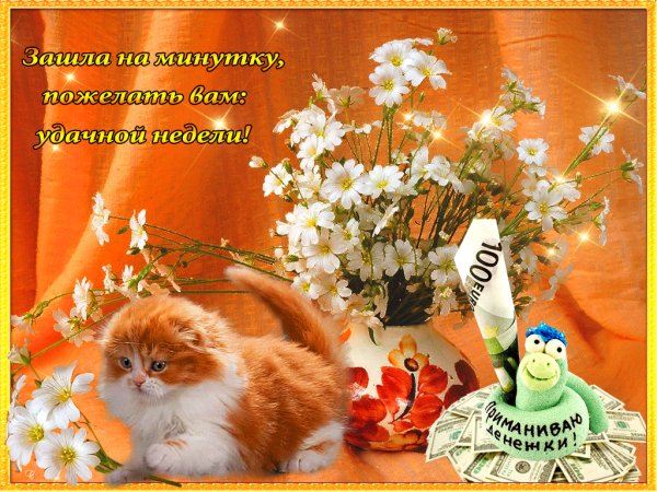 Зашла на минутку пожелать удачной недели!