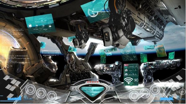 Animated Bridge of the Peacekeeper Halcyon Rainmeter
