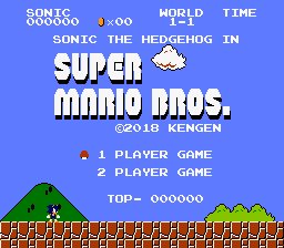 Sonic the Hedgehod in Super Mario Bros