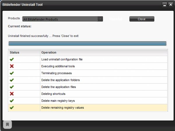 Bitdefender 2020 Uninstall Tool