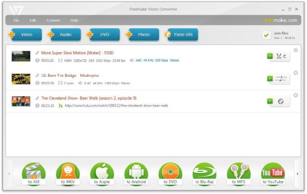 FreemakeVideoConverter аудио видио редактор