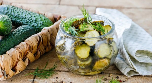 Салат из маринованных огурцов - на зиму