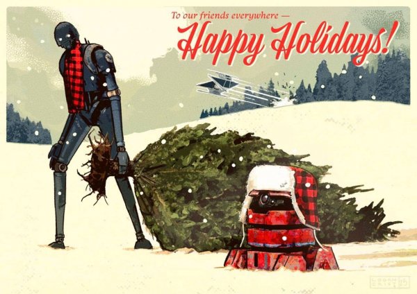 Новогодняя открытка от Lucasfilm