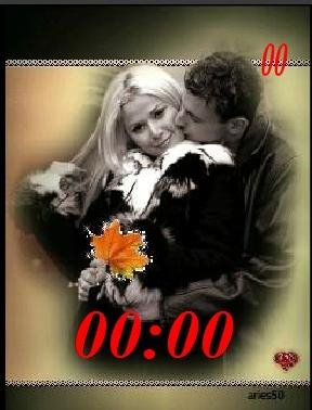 4 Осенняя цифр часы ани