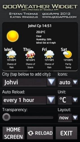 qooWeather Widget s3 v.1.1.1