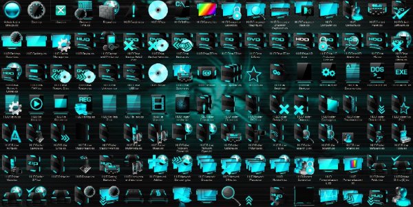 7tsp HUD Aquamarine IconPack