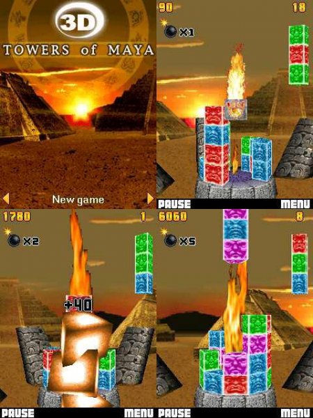 3D TowersOfMaya 240x320
