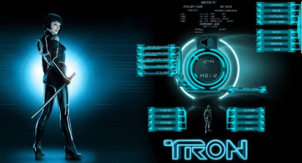Tron Legacy Rainmeter Remix
