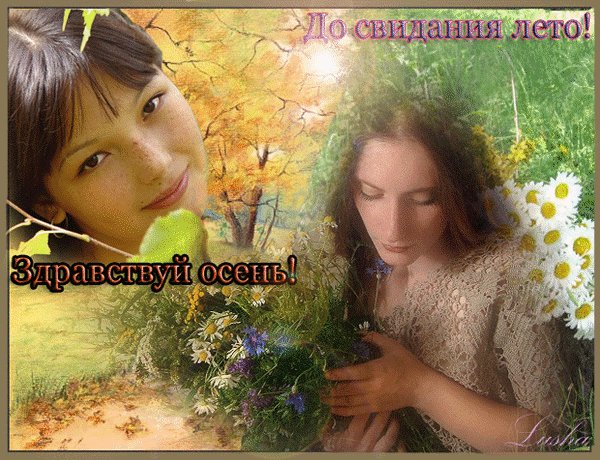 Анимированная открытка до свидания лето