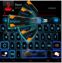 Электрический GO Keyboard тема