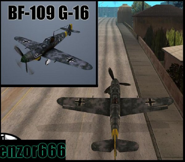 GTA SA Самолет BF-109 G-16