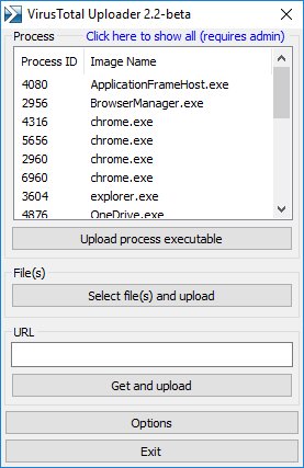 VirusTotal Windows Uploader