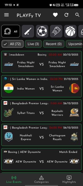 PLAYFy TV sport