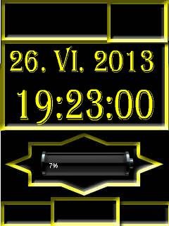 Black Yellow Date Day Clock Battery