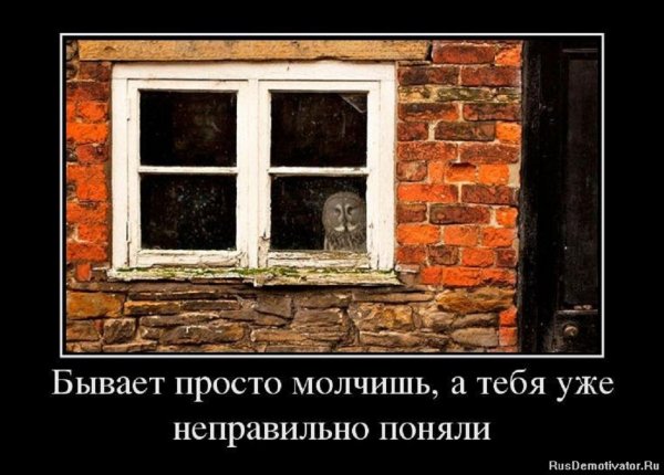 Бывает просто молчишь, а тебя уже неправильно поняли